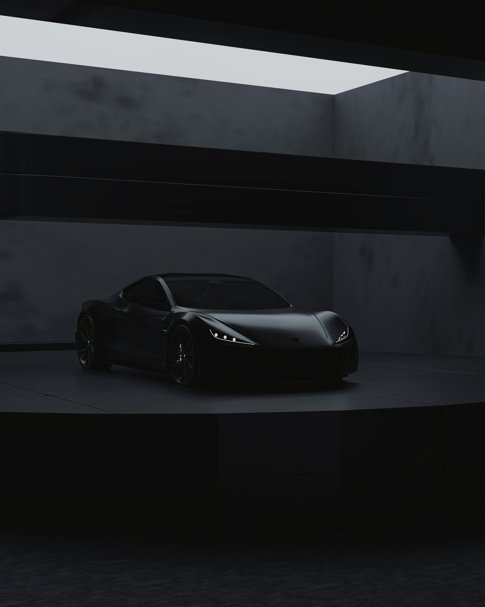 Velmory voertuig in garage